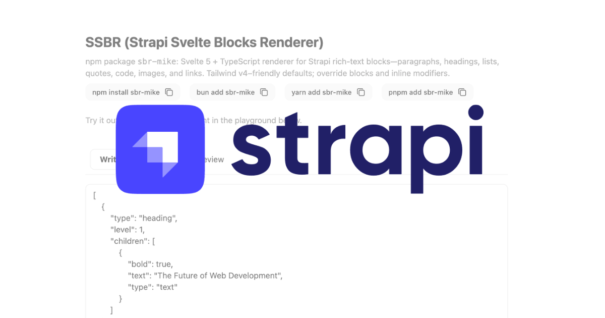 Svelte Blocks Renderer (Strapi)